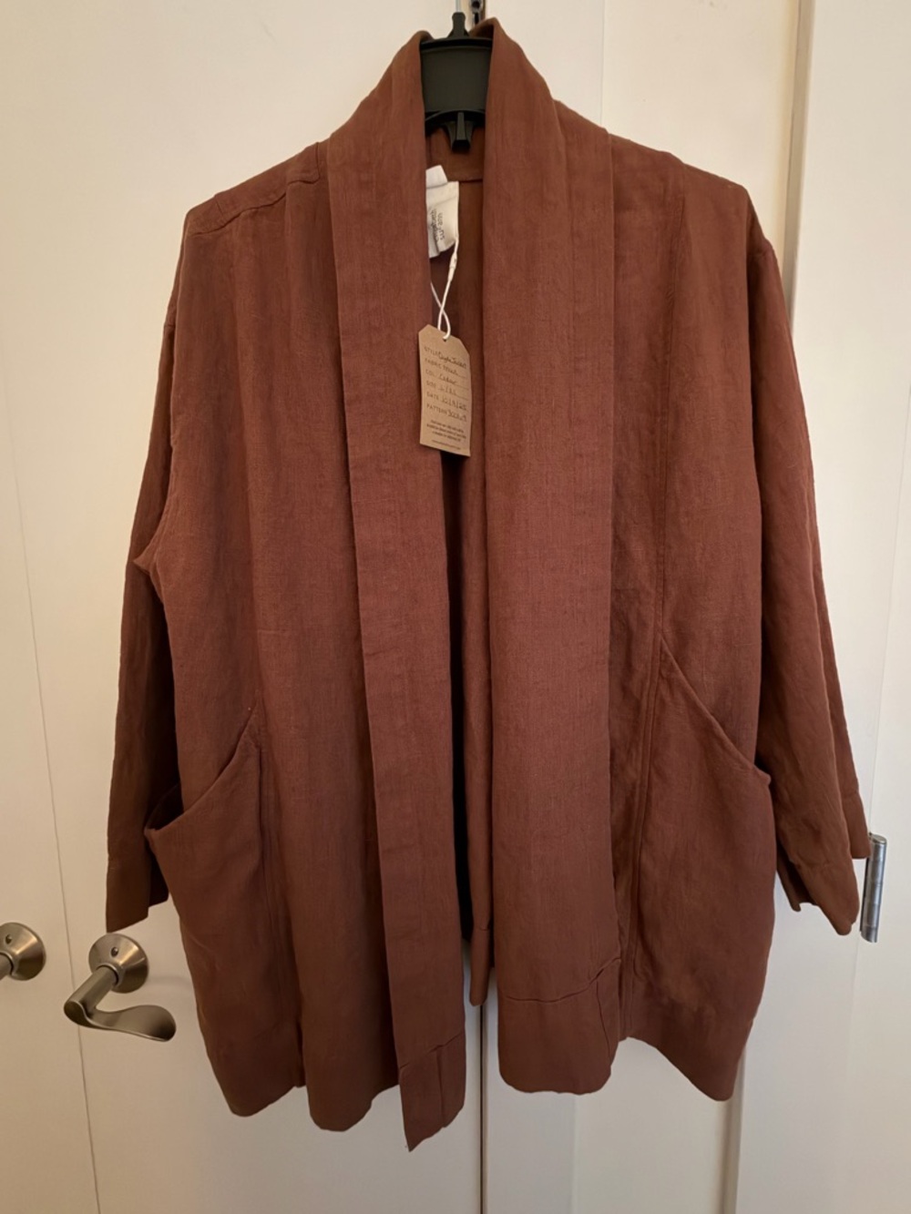 Elizabeth Suzann Clyde Jacket in cedar mid weight linen